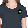 Personalized T-Shirt - Modern with Custom Name - Female Classic Crew T Shirt Dtf T-Shirt - Navy Blue image 3
