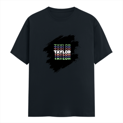 Personalized T-Shirt - Modern with Custom Name - Male Classic Crew T Shirt Dtf T-Shirt - Navy Blue image 1