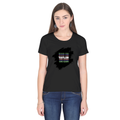 Personalized T-Shirt - Modern with Custom Name - Female Classic Crew T Shirt Embroidery T-Shirt - Black image 1