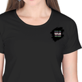 Personalized T-Shirt - Modern with Custom Name - Female Classic Crew T Shirt Embroidery T-Shirt - Black image 3