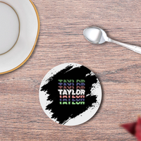 Personalized Coasters Accessories - Modern with Custom Name