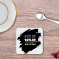 Personalized Coasters Accessories - Modern with Custom Name - White image 2