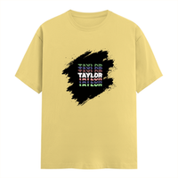 Personalized T-Shirt - Modern with Custom Name - Male Classic Crew T Shirt Embroidery T-Shirt