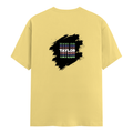 Personalized T-Shirt - Modern with Custom Name - Male Classic Crew T Shirt Embroidery T-Shirt - Yellow image 2