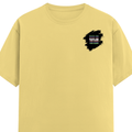 Personalized T-Shirt - Modern with Custom Name - Male Classic Crew T Shirt Embroidery T-Shirt - Yellow image 3