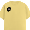 Personalized T-Shirt - Modern with Custom Name - Male Classic Crew T Shirt Embroidery T-Shirt - Yellow image 4