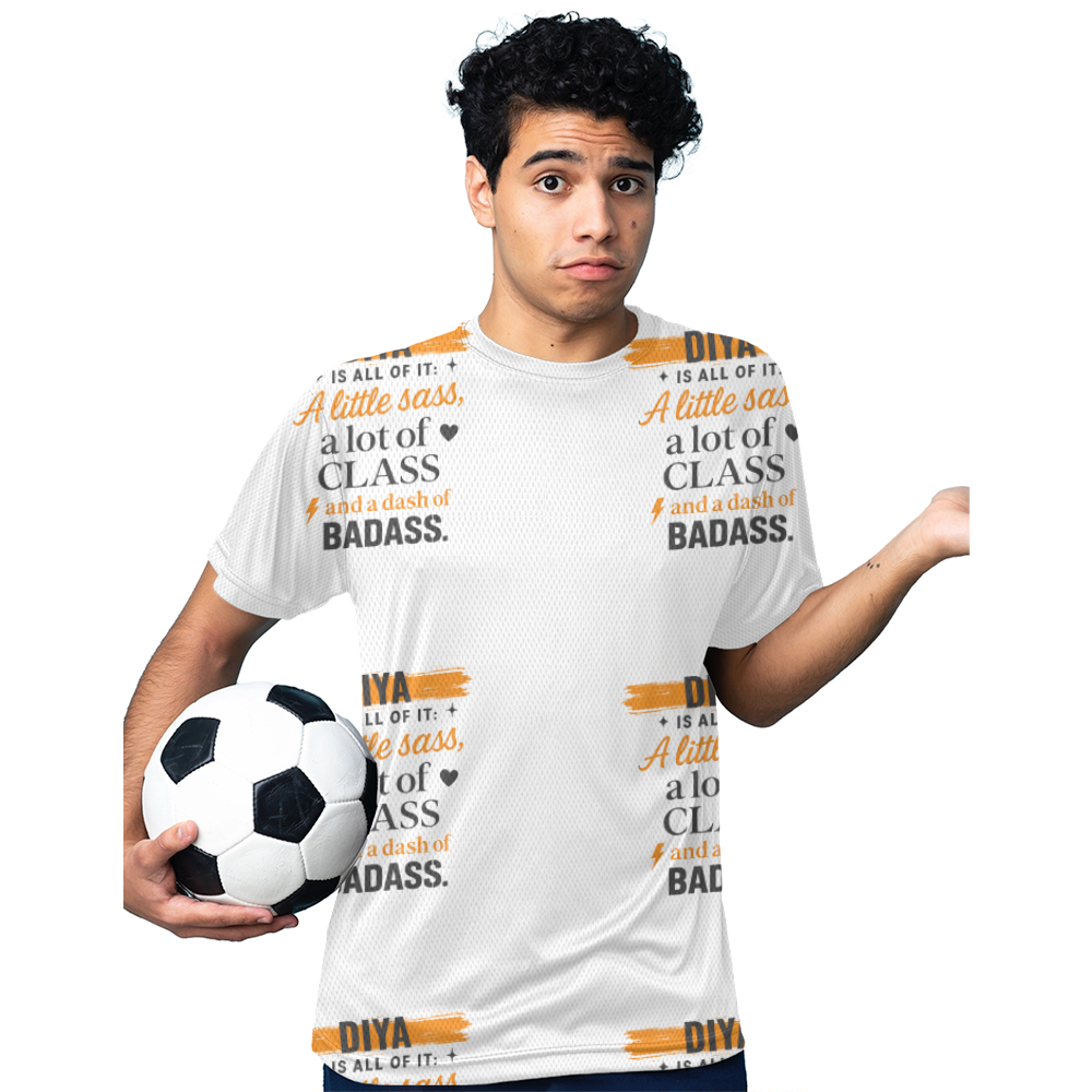 Personalized T-Shirt - Modern with Custom Name - Sports T Shirt All Over Printed Products T-Shirt - White image 1