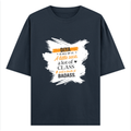 Personalized T-Shirt - Modern with Custom Name - Oversized Standard T Shirt Dtf T-Shirt - Navy Blue image 1