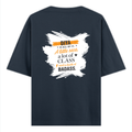 Personalized T-Shirt - Modern with Custom Name - Oversized Standard T Shirt Dtf T-Shirt - Navy Blue image 2