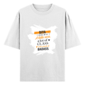 Personalized T-Shirt - Modern with Custom Name - Oversized Standard T Shirt Embroidery T-Shirt - White image 1