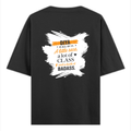Personalized T-Shirt - Modern with Custom Name - Oversized Classic T Shirt Embroidery T-Shirt - Black image 2