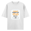 Personalized T-Shirt - Minimalist with Custom Name - Oversized Standard T Shirt Dtg T-Shirt - White image 1
