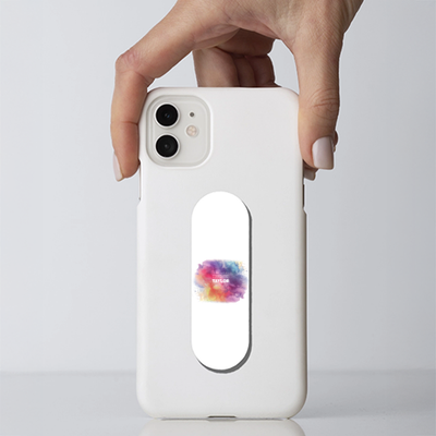 Personalized Phone Grip - Abstract with Custom Name - White image 1