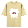 Personalized T-Shirt - Minimalist with Custom Name - Oversized Standard T Shirt Dtg T-Shirt - Beige image 5
