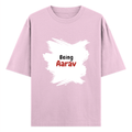 Personalized T-Shirt - Minimalist with Custom Name - Oversized Standard T Shirt Dtg T-Shirt - Light Baby Pink image 3