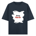 Personalized T-Shirt - Minimalist with Custom Name - Oversized Standard T Shirt Embroidery T-Shirt - Navy Blue image 2