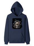 Personalized Pullover Hoodie - Grunge with Custom Name -DTG Print - Navy Blue image 3