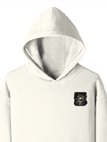 Personalized Pullover Hoodie - Grunge with Custom Name -DTG Print - Off White image 12