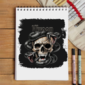 Personalized Sketchbook - Grunge with Custom Name - White image 1