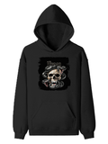 Personalized Pullover Hoodie - Grunge with Custom Name -DTG Print - DTG Print - Black image 2