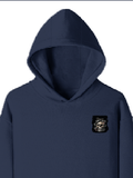 Personalized Pullover Hoodie - Grunge with Custom Name -DTG Print - intense skulls pullover hoodie - Navy Blue image 10