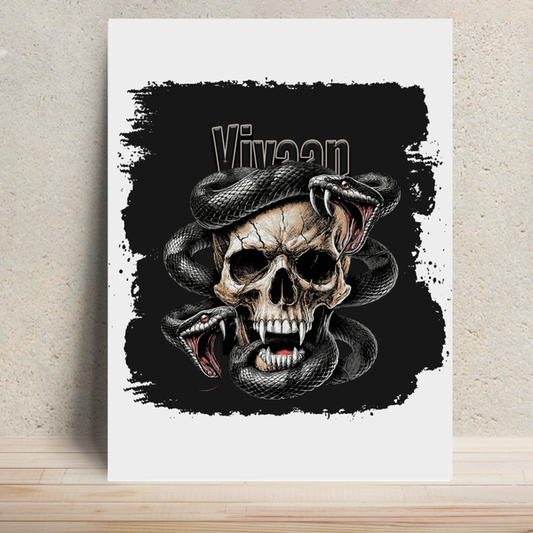 Personalized Metal Posters Accessories - Grunge with Custom Name