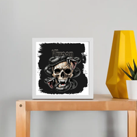 Personalized Framed Poster - Grunge with Custom Name -DTG Print