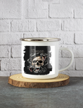 Personalized White Enamel Mugs Accessories - Grunge with Custom Name image 1