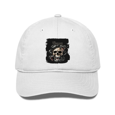 Personalized Classic Baseball Cap - Grunge with Custom Name -DTG Print - DTG Print - White image 1