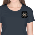 Personalized Female Classic Crew T-Shirt - Grunge with Custom Name -DTG Print - DTG Print - Navy Blue image 11