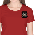 Personalized Female Classic Crew T-Shirt - Grunge with Custom Name -DTG Print - DTG Print - Red image 12