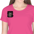 Personalized Female Classic Crew T-Shirt - Grunge with Custom Name -DTG Print - DTG Print - Pink image 18