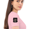Personalized Female Classic Crew T-Shirt - Grunge with Custom Name -DTG Print - DTG Print - Light Baby Pink image 29