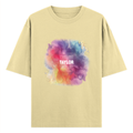 Personalized Oversized Standard T-Shirt - Artistic with Custom Name -DTG Print - Beige image 5
