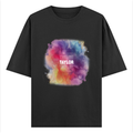 Personalized Oversized Standard T-Shirt - Artistic with Custom Name -DTG Print - Black image 2
