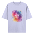 Personalized Oversized Standard T-Shirt - Artistic with Custom Name -DTG Print - Lavender image 4