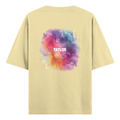 Personalized Oversized Standard T-Shirt - Artistic with Custom Name -DTG Print - Beige image 10