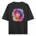 Personalized Oversized Standard T-Shirt - Artistic with Custom Name -DTG Print - Black image 7