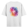 Personalized Oversized Standard T-Shirt - Artistic with Custom Name -DTG Print - White image 6