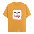 Personalized Male Classic Crew T-Shirt - Typographic with Custom Name -DTG Print - Golden Yellow image 3