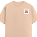 Personalized Male Classic Crew T-Shirt - Typographic with Custom Name -DTG Print - Peach image 15