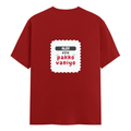 Personalized Female Classic Crew T-Shirt - Typographic with Custom Name -DTG Print - Red image 6