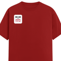 Personalized Female Classic Crew T-Shirt - Typographic with Custom Name -DTG Print - Red image 16