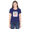 Personalized Female Classic Crew T-Shirt - Typographic with Custom Name -DTG Print - DTG Print - Royal Blue image 2