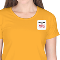 Personalized Female Classic Crew T-Shirt - Typographic with Custom Name -DTG Print - DTG Print - Golden Yellow image 13