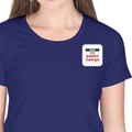 Personalized Female Classic Crew T-Shirt - Typographic with Custom Name -DTG Print - DTG Print - Royal Blue image 12