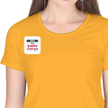 Personalized Female Classic Crew T-Shirt - Typographic with Custom Name -DTG Print - DTG Print - Golden Yellow image 18