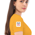 Personalized Female Classic Crew T-Shirt - Typographic with Custom Name -DTG Print - DTG Print - Golden Yellow image 28