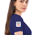 Personalized Female Classic Crew T-Shirt - Typographic with Custom Name -DTG Print - DTG Print - Royal Blue image 27