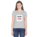 Personalized Female Classic Crew T-Shirt - Typographic with Custom Name -DTG Print - assertive personal identity female classic crew t shirt - Grey Melange image 1